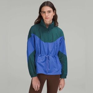 Lululemon Evergreen Anorak Jacket Green Jasper / Wild Indigo NEW NWT Size 12